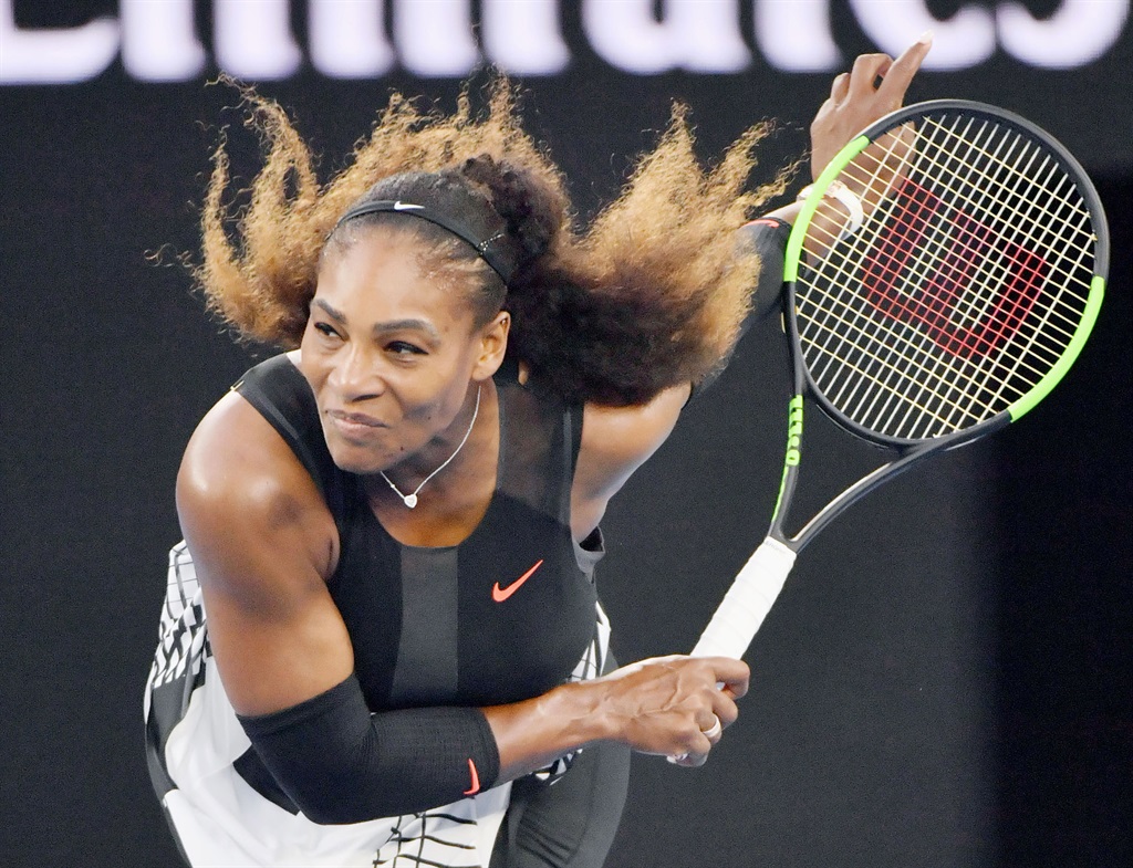 Serena Williams of the United States plays against her older sister Venus Williams in the women's singles final of the Australian Open in Melbourne on Jan. 28, 2017. The Williams sisters last met in a Grand Slam final in 2009 Wimbledon Championships. Serena Williams won 6-4, 6-4. (Photo by Kyodo News via Getty Images)PHOTO: 