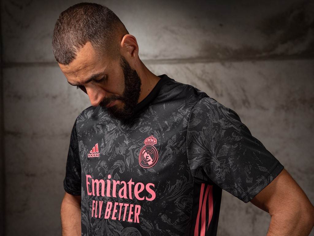 Real Madrid 2020-2021 Benzema 4th jersey Humanrace black player