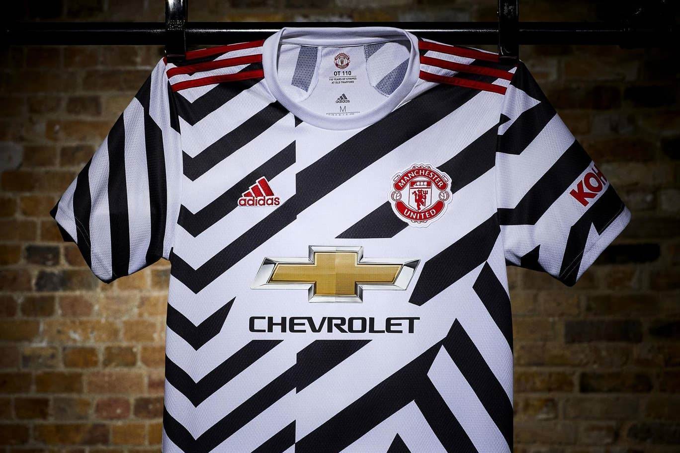 New Manchester United third kit 2020-21: Pictures as Adidas launch bold  shirt with white and black stripes, London Evening Standard