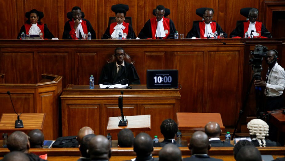 A strong judiciary isn’t enough to keep democracy in place. Kenya’s Supreme Court decision nullifying the re-election of Uhuru Kenyatta is a case in point. Picture: Baz Ratner/Reuters