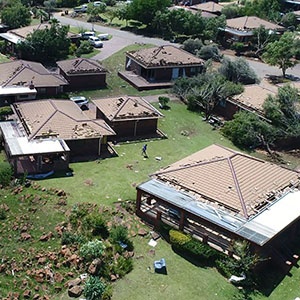 Drone footage of Vaal Marina tornado devastation 