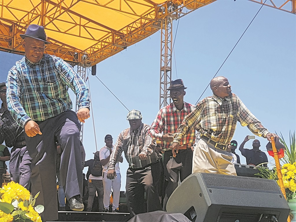 These madalas strutted their stuff at the ANC’s 106th birthday bash in East London.    Photo by Ziyanda Zweni