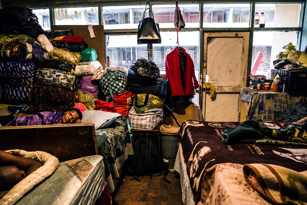 Makeshift storage: Living in close quarters brings unexpected kindnesses and plenty of opportunities to fight over nothing. Picture: Mark Lewis.