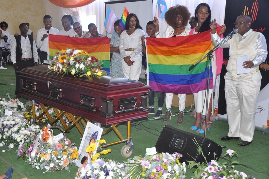 Dozens of gay people attended the funeral. Photo: Rapula Mancai