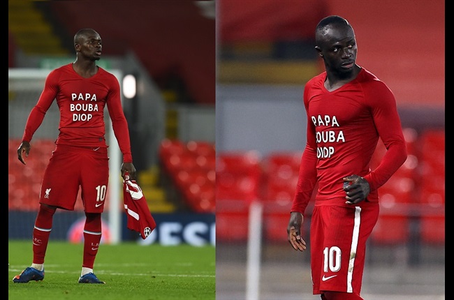 Sadio paying tributes to Papa Bouba Diop 🙏 : r/LiverpoolFC