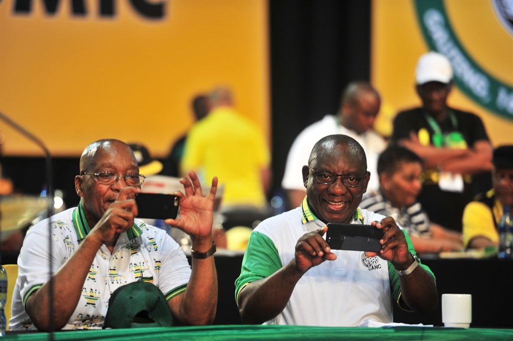 President Jacob Zuma and newly-elected ANC president Cyril Ramaphosa. Picture: Leon Sadiki/City Press