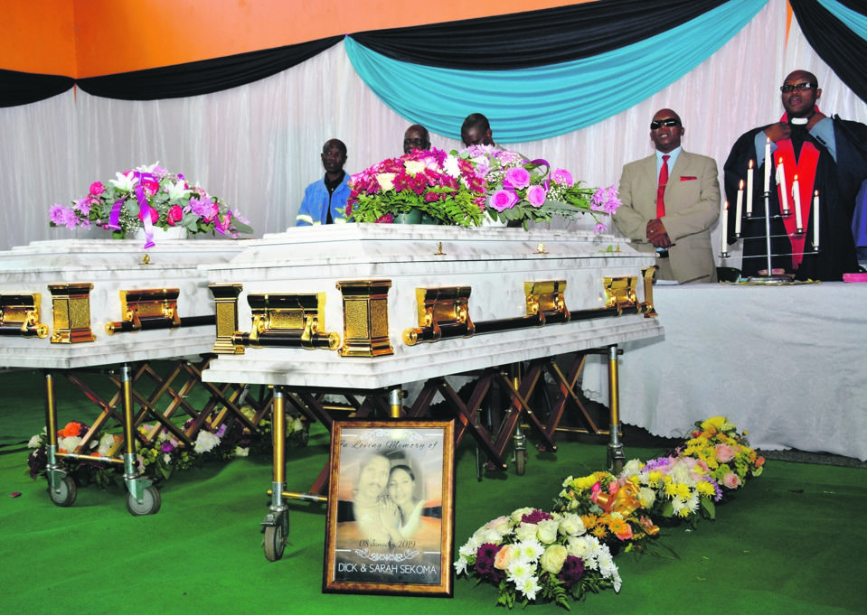 Dick and Sarah Sekoma were buried on Saturday.  Photo by Morapedi Mashashe