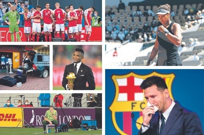 Naomi Osaka, Lionel Messi, Rassie Erasmus, Samuel Eto’o, Christian Eriksen and they Royal AM bakkie made headlines in sport in 2021. Photo: Getty, BackPagePix