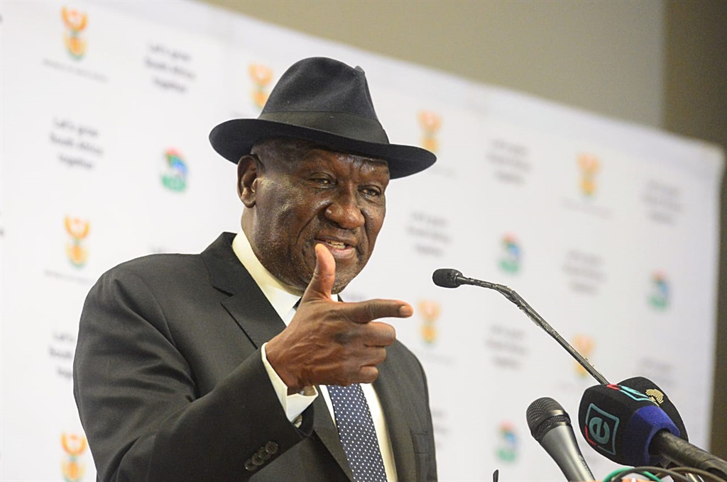 Police Minister Bheki Cele, who updated the media on AKA's murder investigation. Photo by Raymond Morare
