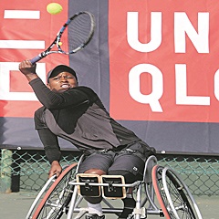 THE BEST: SA wheelchair tennis star Kgothatso Montjane. (Reg Caldecott)