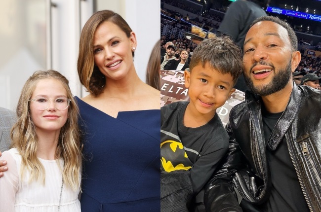 Jennifer Garner and her daughter Violet and John Legend and his son Miles clearly show their parents' genetics. (PHOTO: Gallo Images/Getty Images/Instagram/Johnlegend)