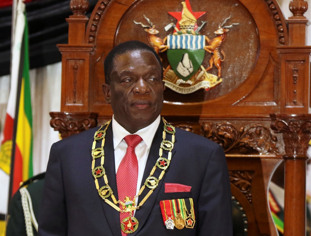 Zimbabwe’s President Emmerson Mnangagwa after delivering the state of the nation address in Harare, Zimbabwe, on Wednesday (December 20, 2017). Picture: Philimon Bulawayo/Reuters