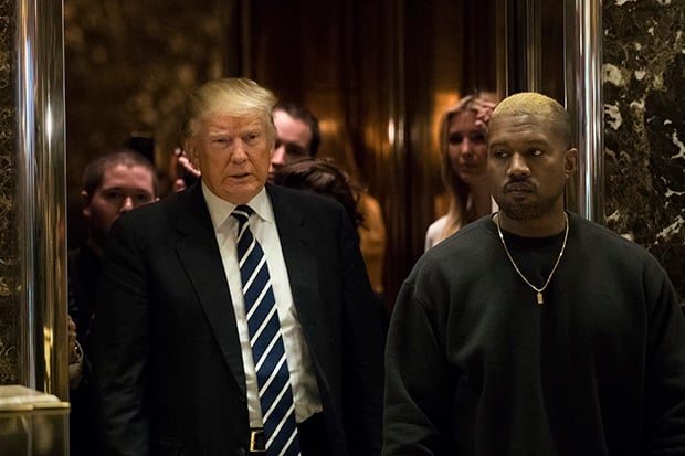 Donald Trump and Kanye West. (Photo: Drew Angerer/Getty Images)