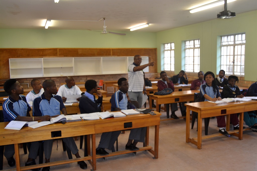 Pupils prepare to write their exams. Picture: Luvuyo Mehlwana