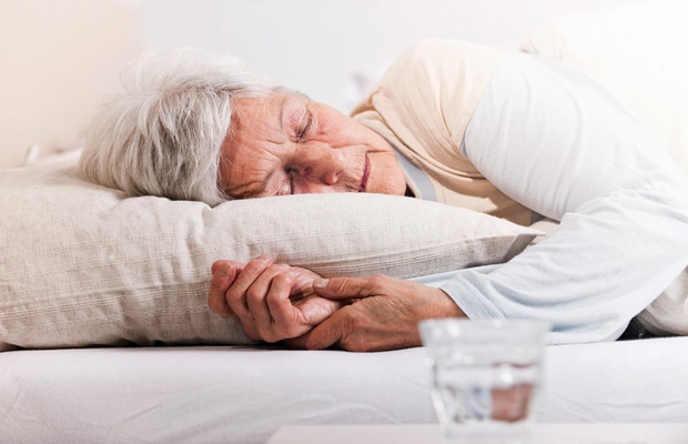 elderly woman sleeping 