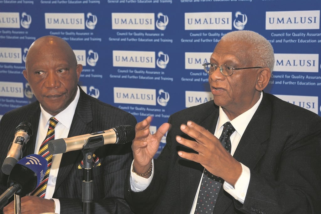 From left: Umalusi CEO Dr Mafu Rakometsi and chairman Professor John Volmink.                         Photo by Morapedi Mashashe