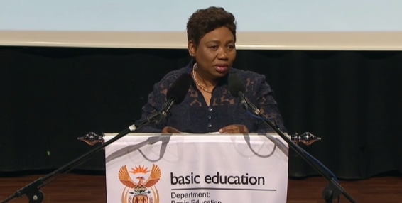 Minister of Basic Education, Angie Motshekga .