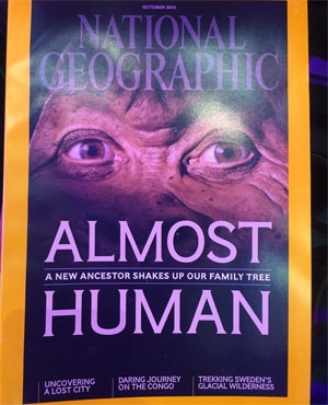 The cover of the new National Geographic. <br />