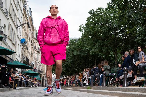 Footballer Hector Bellerin just walked at Louis Vuitton's Paris