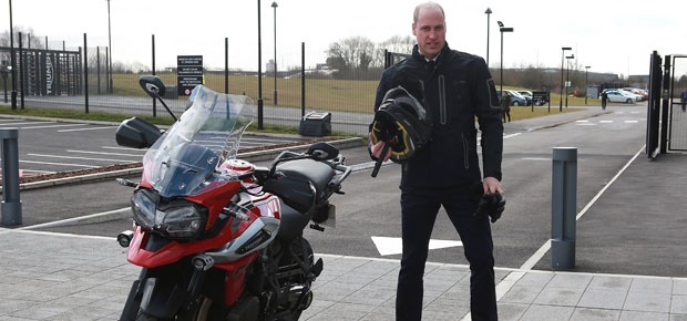 Prince William test-drives the new Triumph Tiger 1200. (Photo: Getty Images)