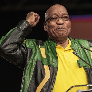 Hanging on for dear life - President Jacob Zuma. (Gianluigi Guercia, AFP)