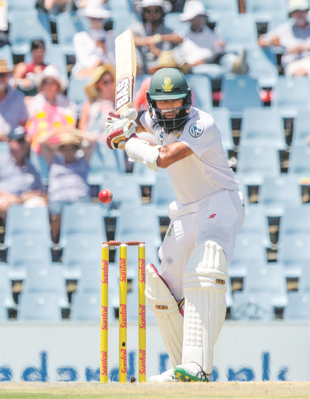 Boy wonder: South African batsman Hashim Amla scored 82 runs yesterday. Picture: Sydney Seshibedi /                         Gallo Images.