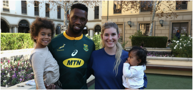 Siya and Rachel Kolisi with their two children. (PHOTO: Gallo images/ Getty images)