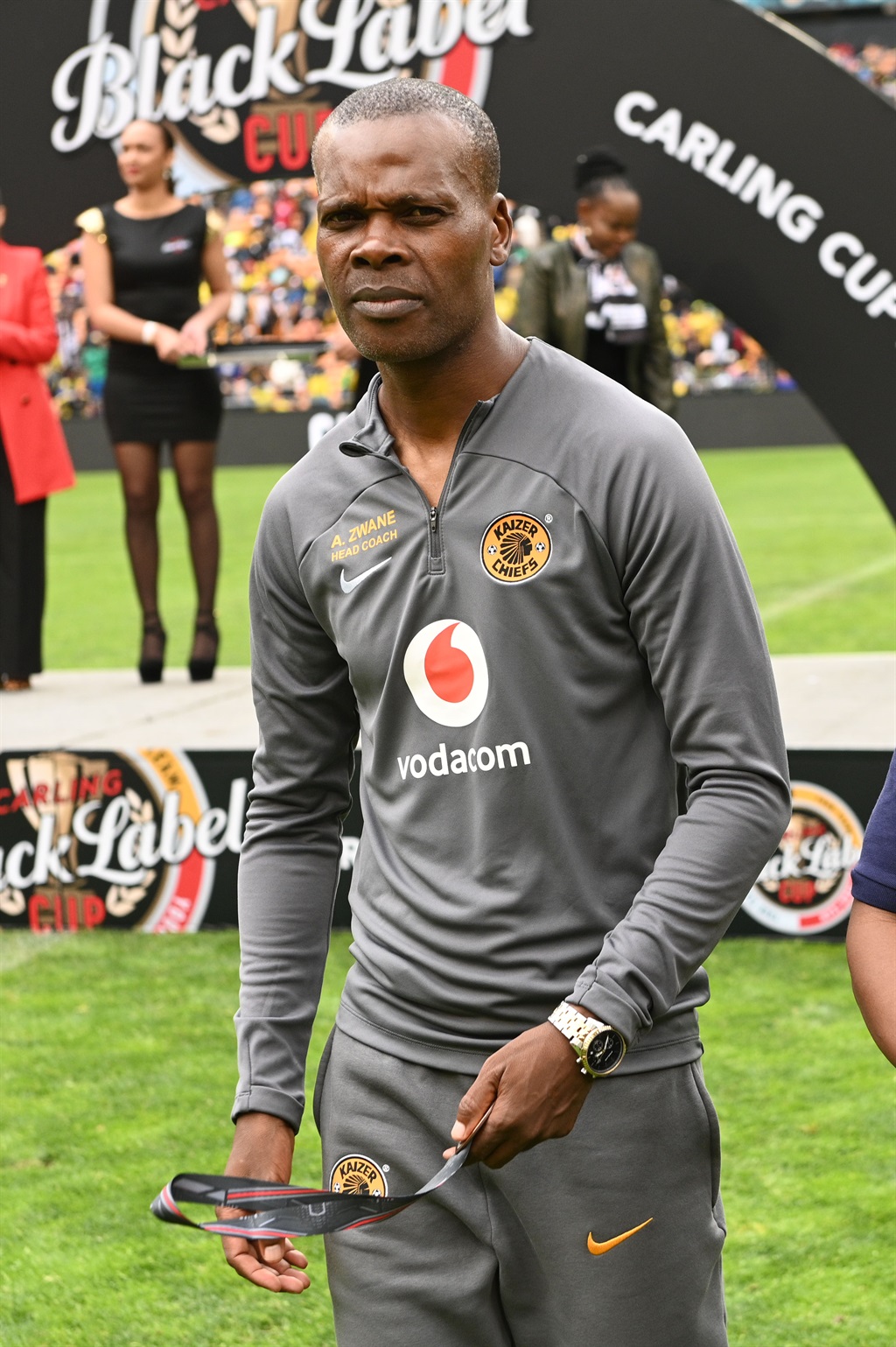 JOHANNESBURG, SOUTH AFRICA - NOVEMBER 12: Arthur Zwane during the Carling Black Label Cup, 3rd Place Penalty Shoot-Out between AmaZulu FC and Kaizer Chiefs at FNB Stadium on November 12, 2022 in Johannesburg, South Africa. (Photo by Lefty Shivambu/Gallo Images),óK}>^