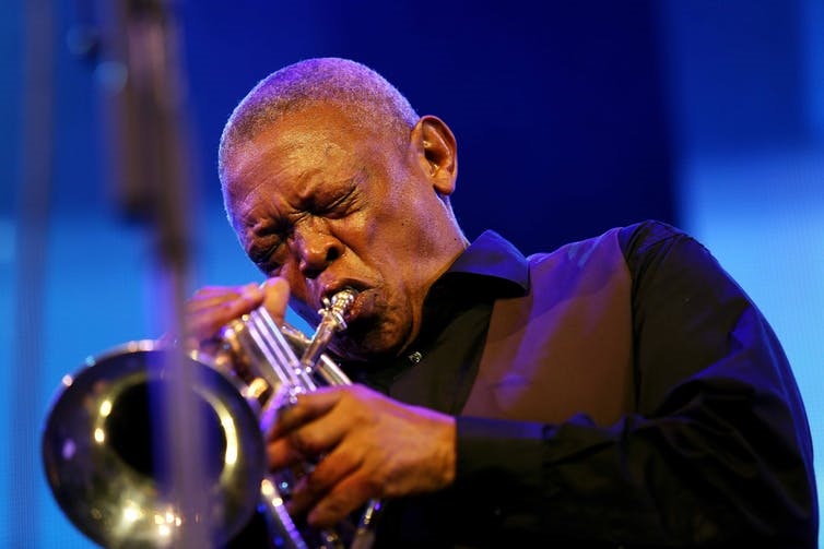 Hugh Masekela performing during the 16th Cape Town International Jazz Festival. Picture: Esa Alexander/The Times