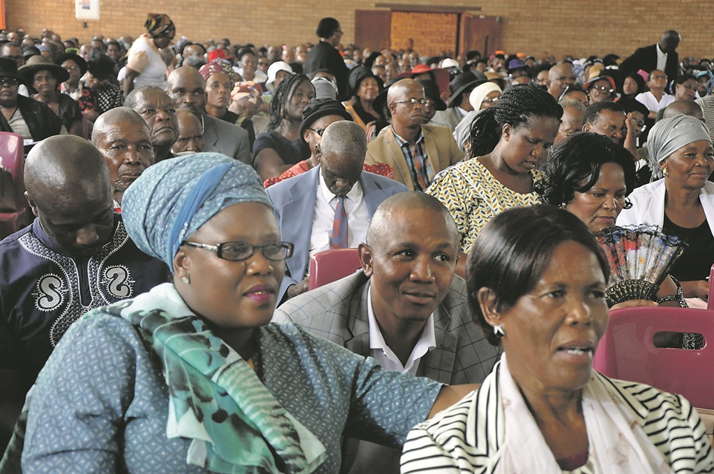 People flocked to the memorial service for Lucas Mangope.   Photo by Rapula Mancai