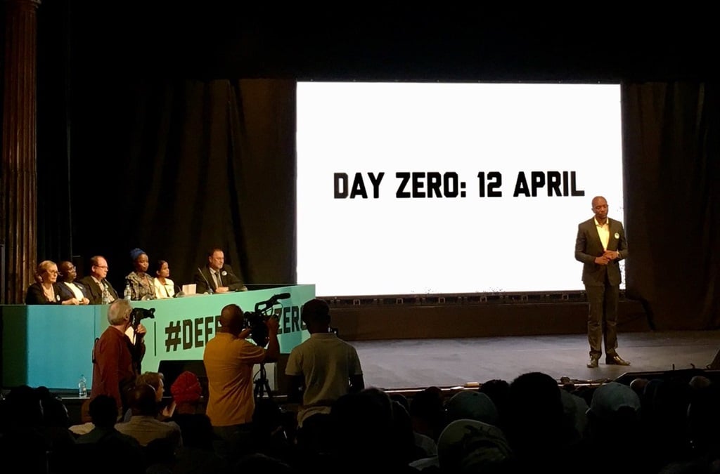 DA leader Mmusi Maimane outlining the DA’s plans to #DefeatDayZero. Picture: Leon Schreiber