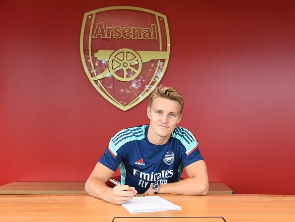 Martin Odegaard, joined Arsenal on a permanent dea