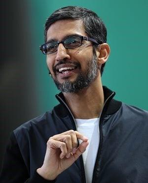 Google CEO Sundar Pichai at the WEF meeting in Davos. (Markus Schreiber, AP)