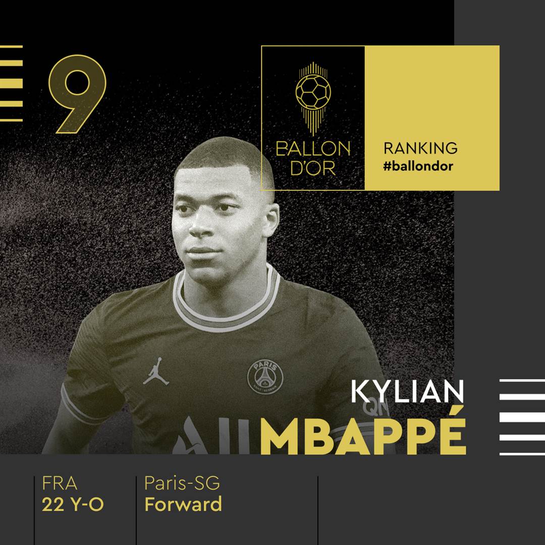 9. Kylian Mbappe (Paris Saint-Germain & France)