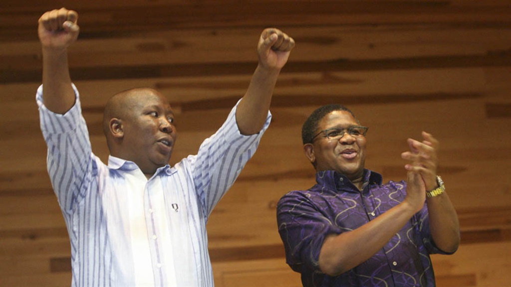 THE GOOD OL' DAYS Former friends Julius Malema and Fikile Mbalula 