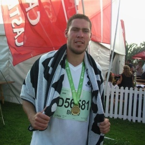 Bruce after completing the 2009 Two Oceans Half Marathon.
