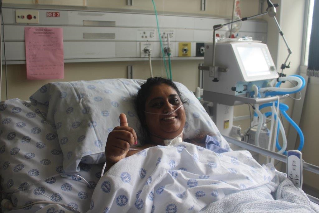 Vanessa Joubert, 46, has been discharged from Groote Schuur Hospital after spending more than a month in intensive care with Covid-19.