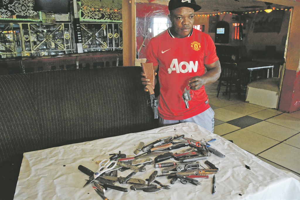 Socku Ndingwe says his shebeen attracts people because they feel safe.   Photo by Muntu Nkosi