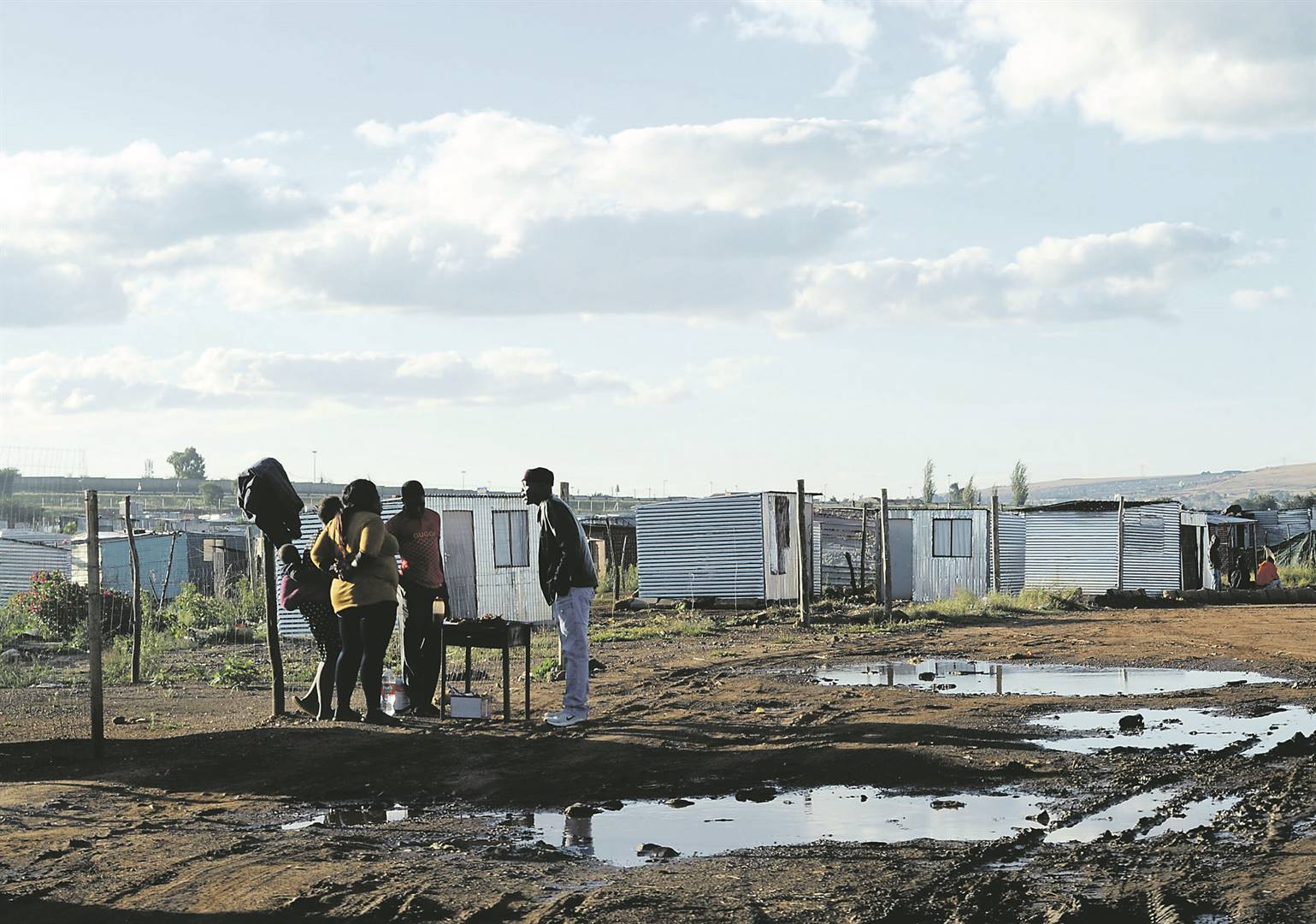 In Setjwetla, near Orange Farm, one of many informal settlements, keeping to the rules is not as easy as it is for wealthier residents who live in Johannesburg’s more highbrow suburbs. Picture: Tebogo Letsie