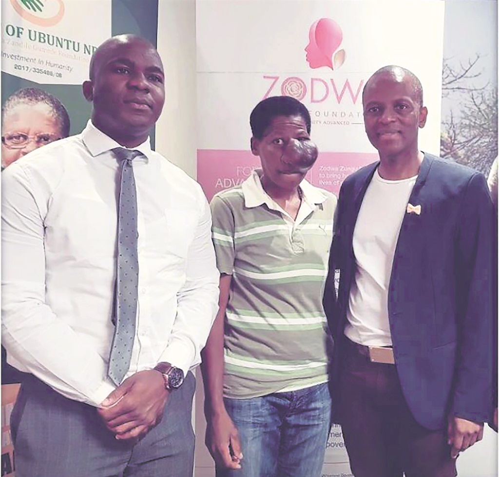 Businessman Sandile Zungu (right) and former soccer player Makhosi Luthuli, who is battling cancer.