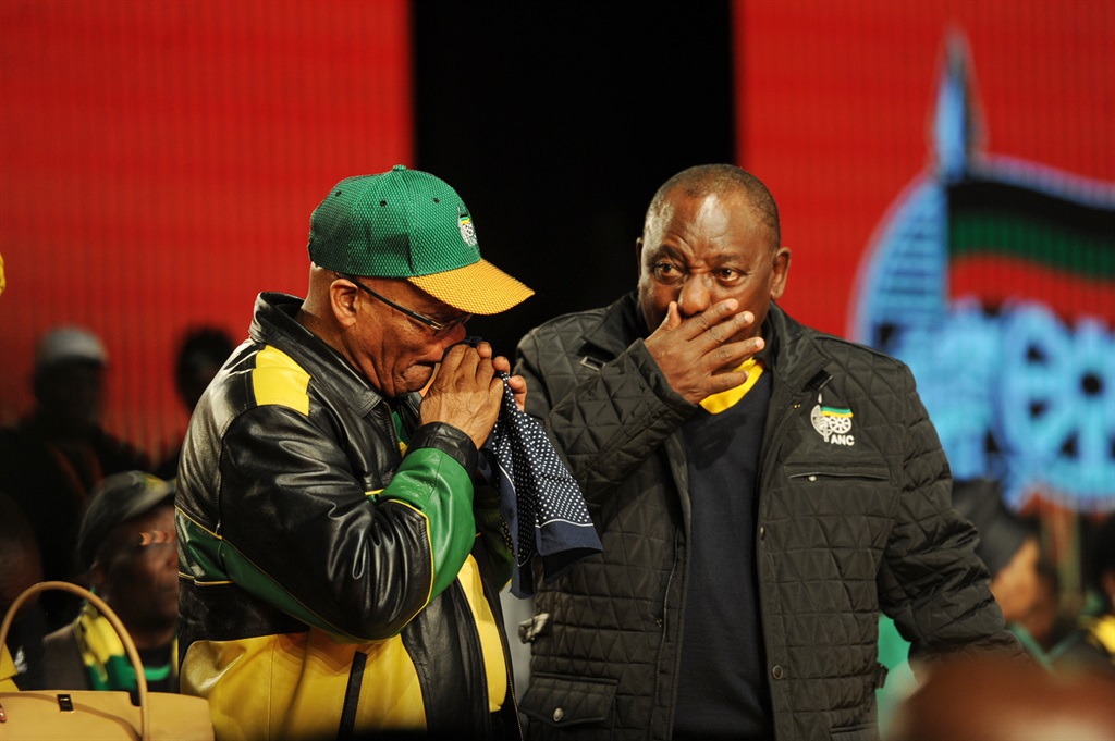  Jacob Zuma and Cyril Ramaphosa . Photo by Jabu Kumalo