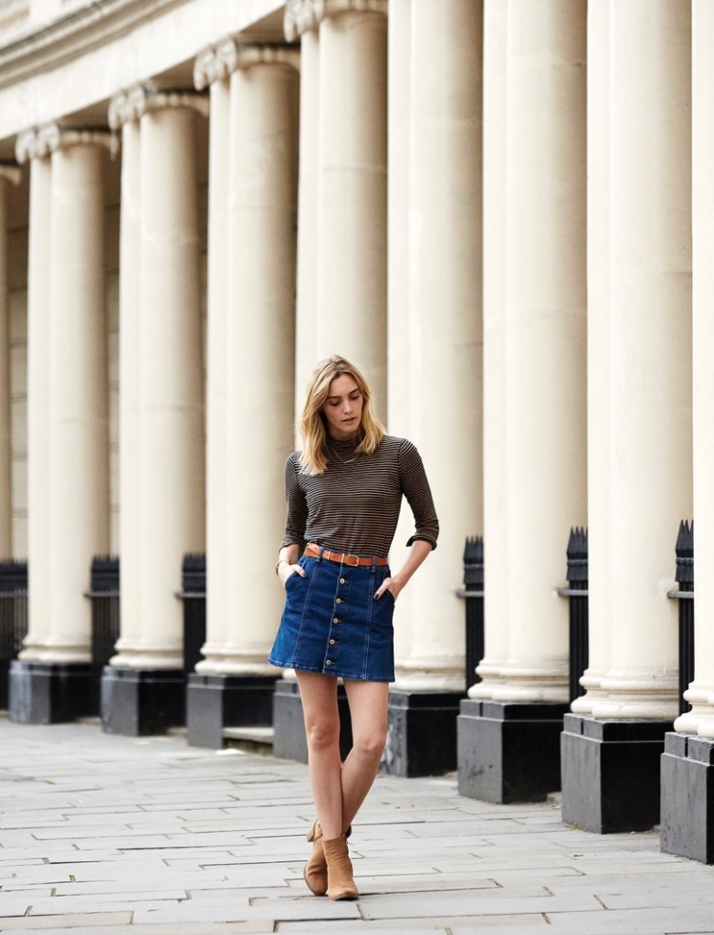 A -line skirt 70s trend 