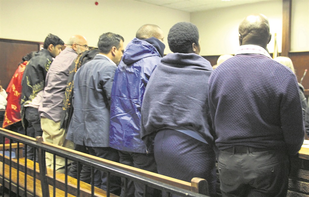 Eight Gupta-linked suspects who are facing charges of fraud appeared in court yesterday.  Photo by Dan Xangaza