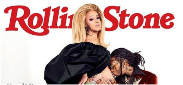 Cardi B and Offset on the cover of Rolling Stone ( PHOTO: Ruven Afanador for Rolling Stone)