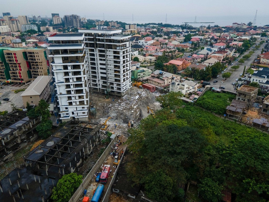 Enforcement of safety regulations have been highlighted since a 21-story building collapsed in Ikoyi, Lagos, on November 1, 2021. File Photo.