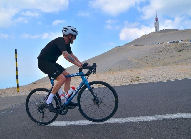 Ride24’s roving contributor, Steve Smith, very much not enjoying himself, on the legendary Ventoux climb. (Photo: Steve Smith)