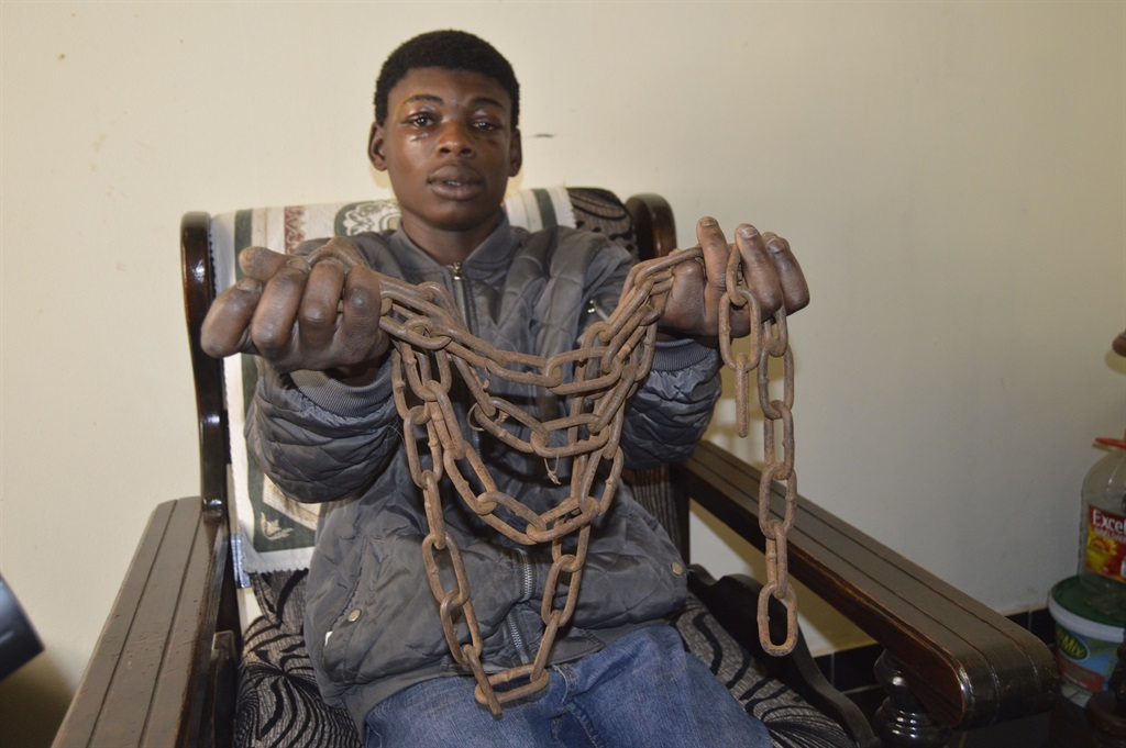 SIYABONGA Nqobo (20) says he was chained, stripped naked and assaulted. Photo by Tumelo Mofokeng