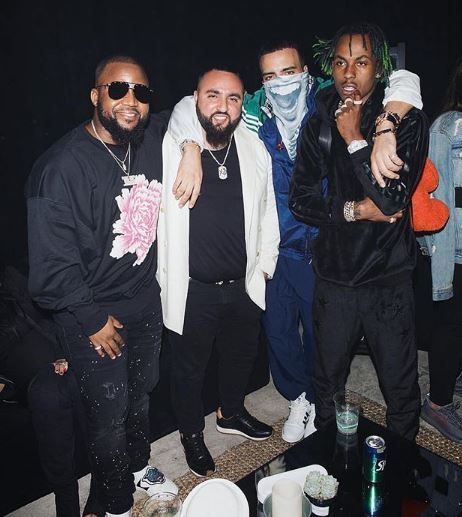 Abuti Fill-Up, Cassper Nyovest living it up in LA alongside Sal, French Montana and Rich The Kid. Photo: Instagram