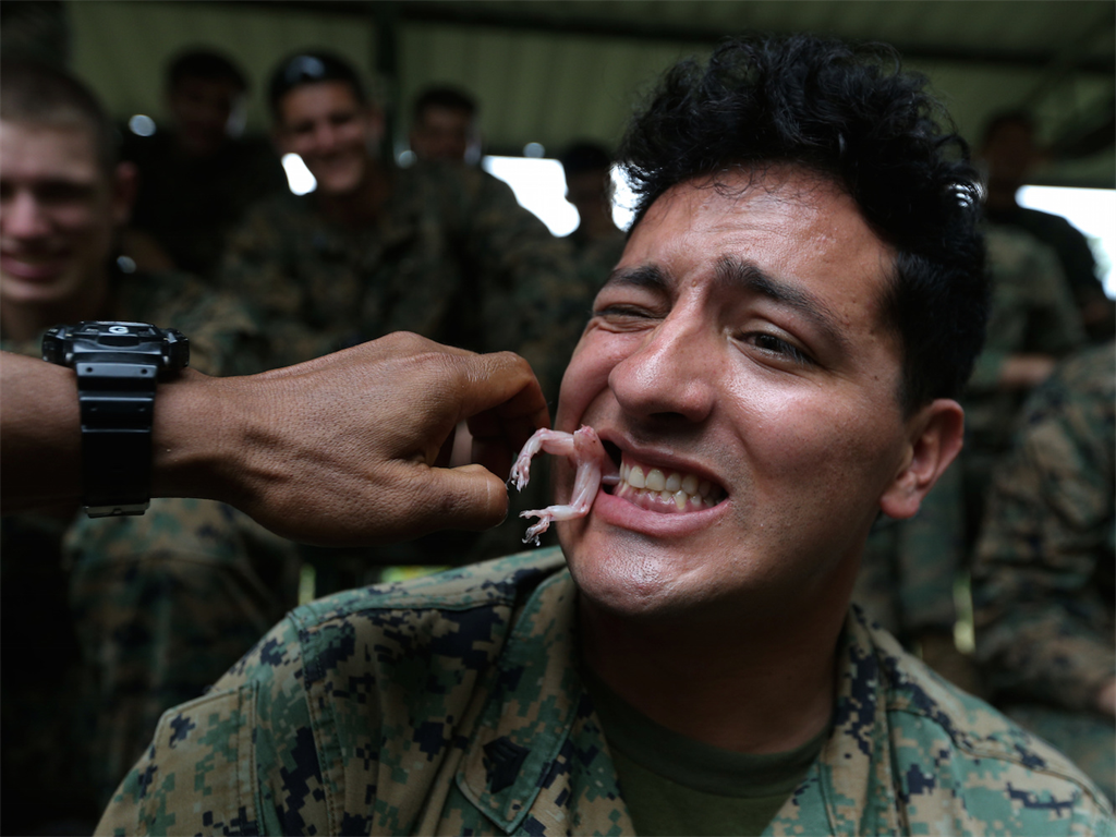 Insane Photos Of Soldiers Drinking Cobra Blood During A Jungle Survival 