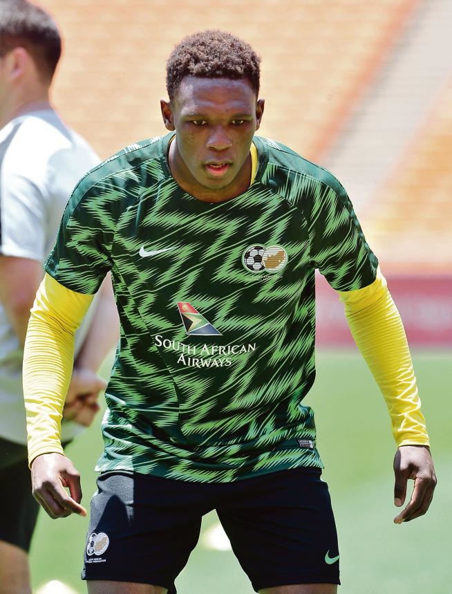 Bafana Striker Lebo Mothiba will look to have his scoring boots on against Libya.
Photo: BackpagePix